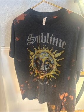 Gray Bleach-Dye Sublime Graphic Tee